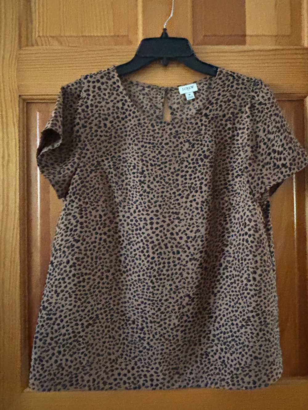 J Crew Animal Print Blouse Medium